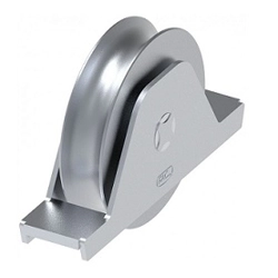 vendita online Ruota ø 100 mm. gola tonda 16 mm. con supporto art.723/100 Accessori per cancelli e portoni Fac